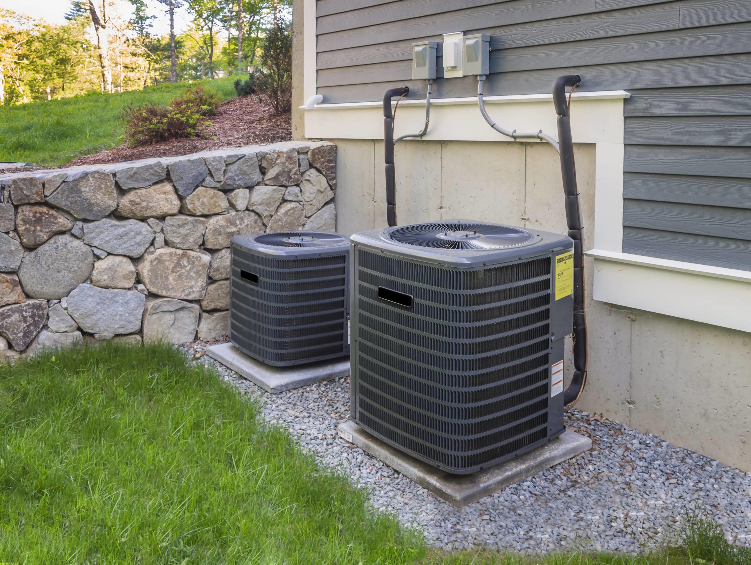 Image of central A/C unit outside a customer's house