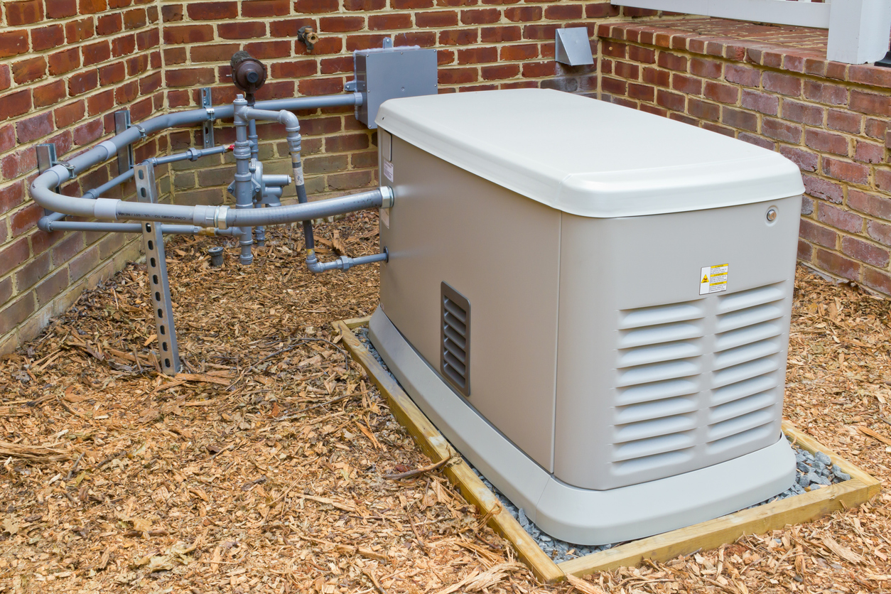Home Generator and Brick Wall
